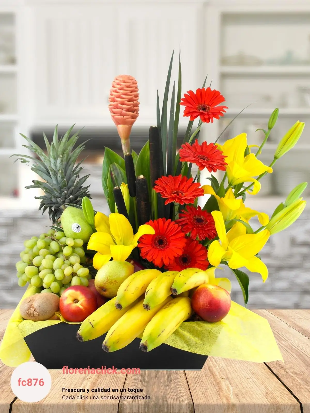 Gran Box Frutal con Flores Tropicales