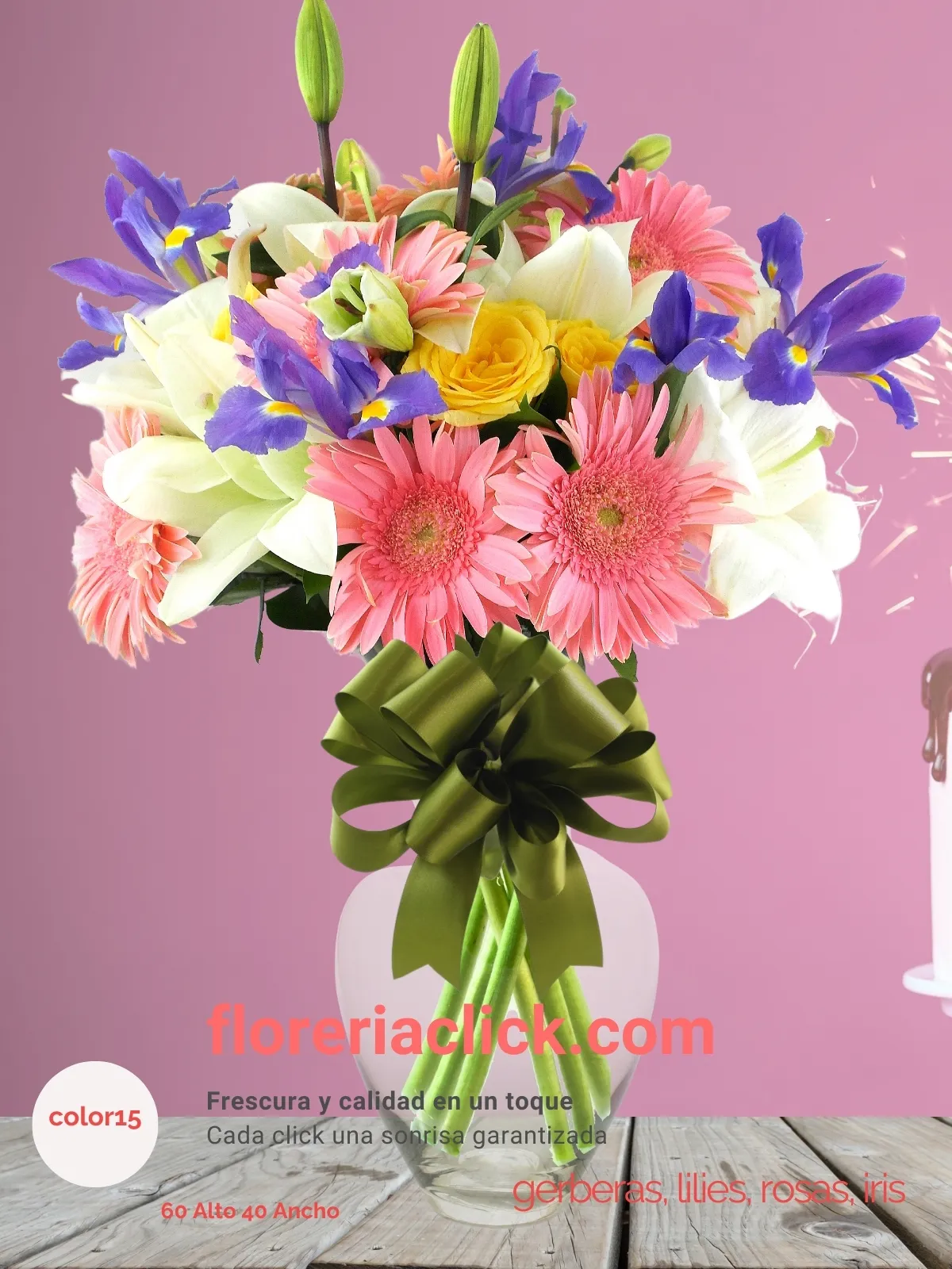 Arreglo floral 43 flores en armonía de colores exquisita