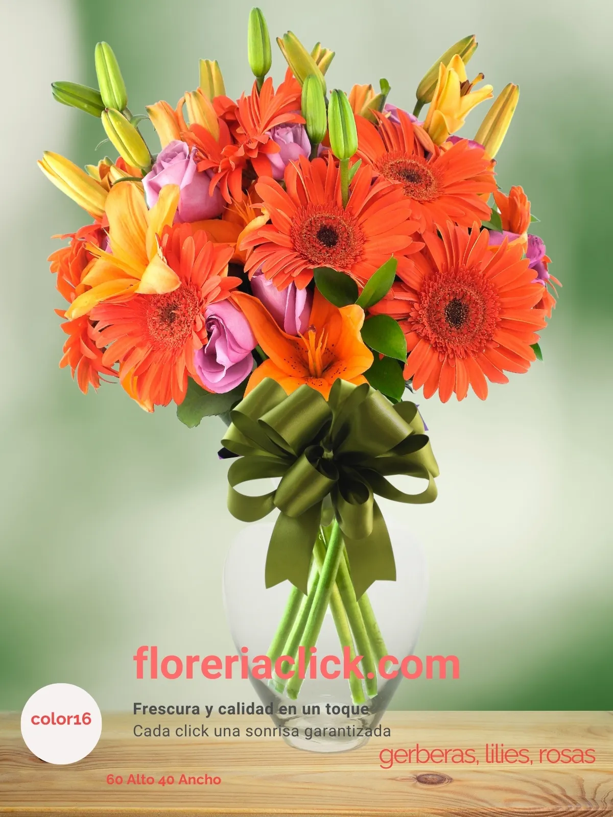 Arreglo Floral Naranja Vibrante – 33 Flores