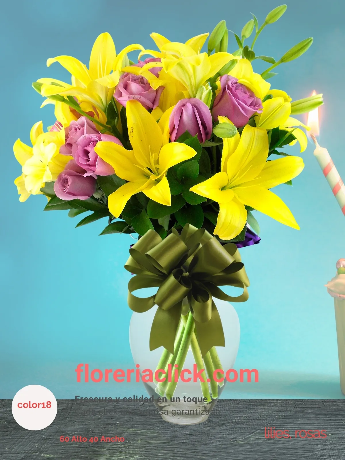 Arreglo floral en armonía de color con 25 flores frescas
