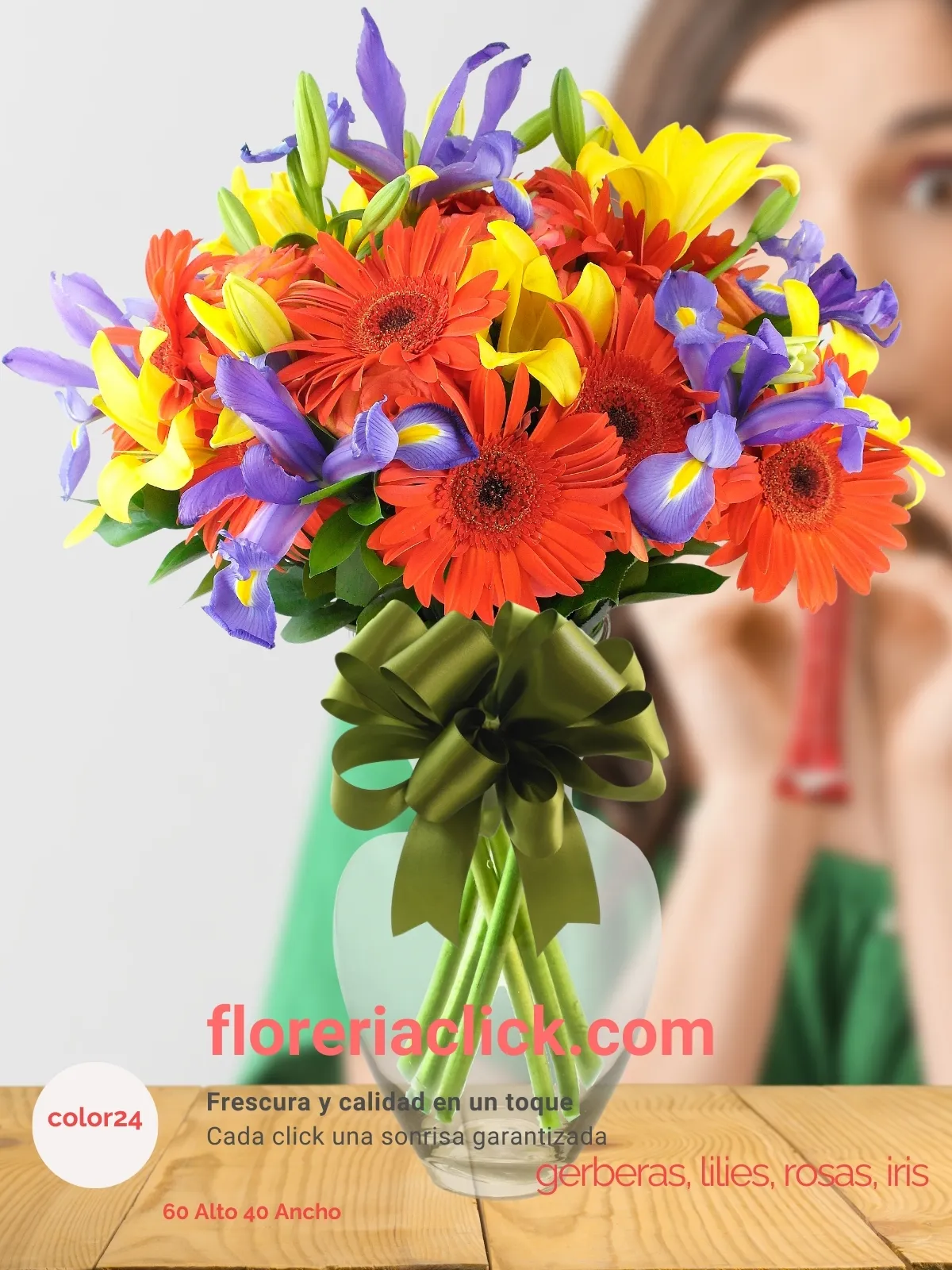 Arreglo Floral Mixto de Cumpleaños con 43 Flores