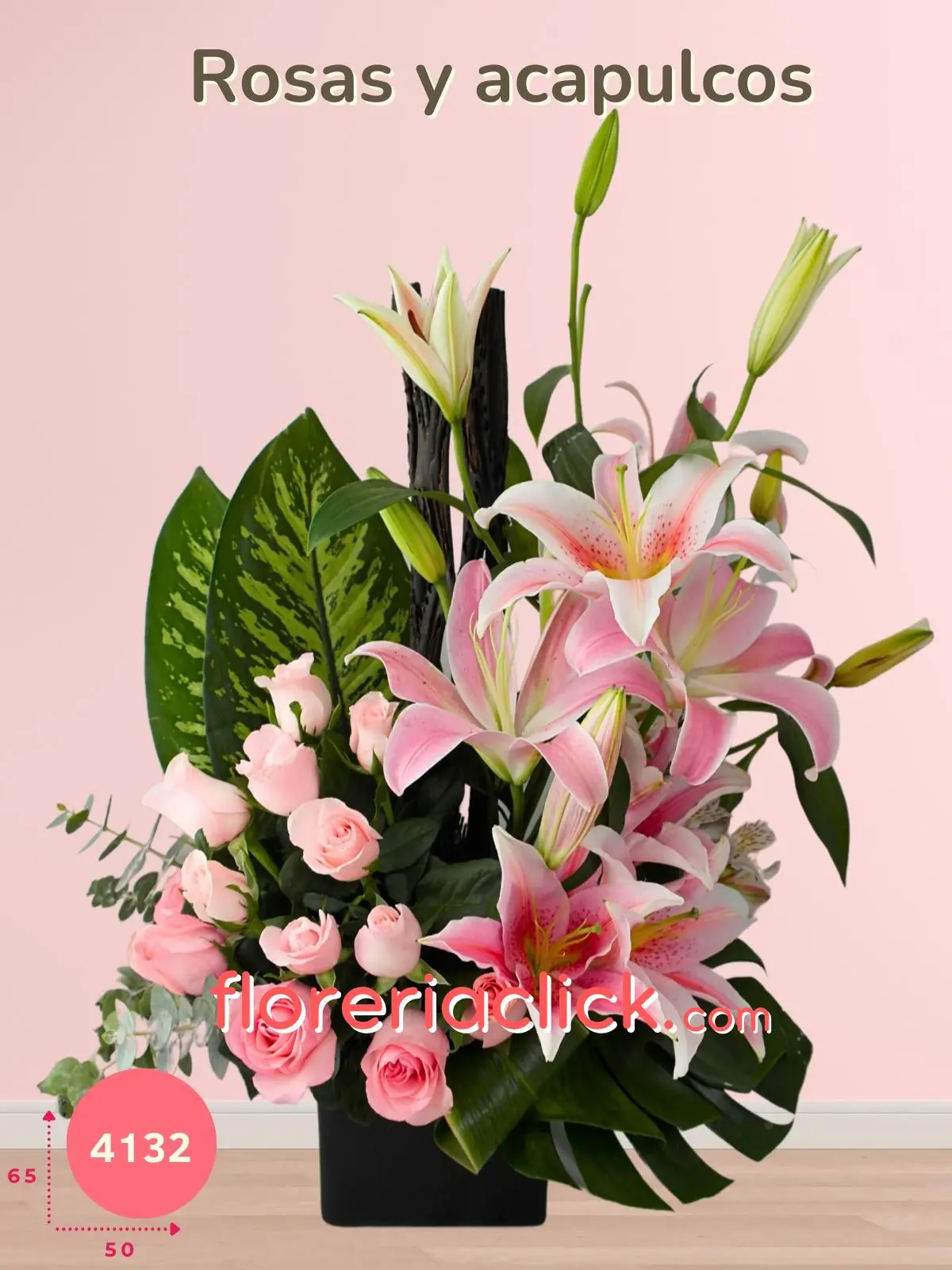 Arreglo Floral “Tradición en Cada Pétalo”: 12 Rosas y Acapulcos