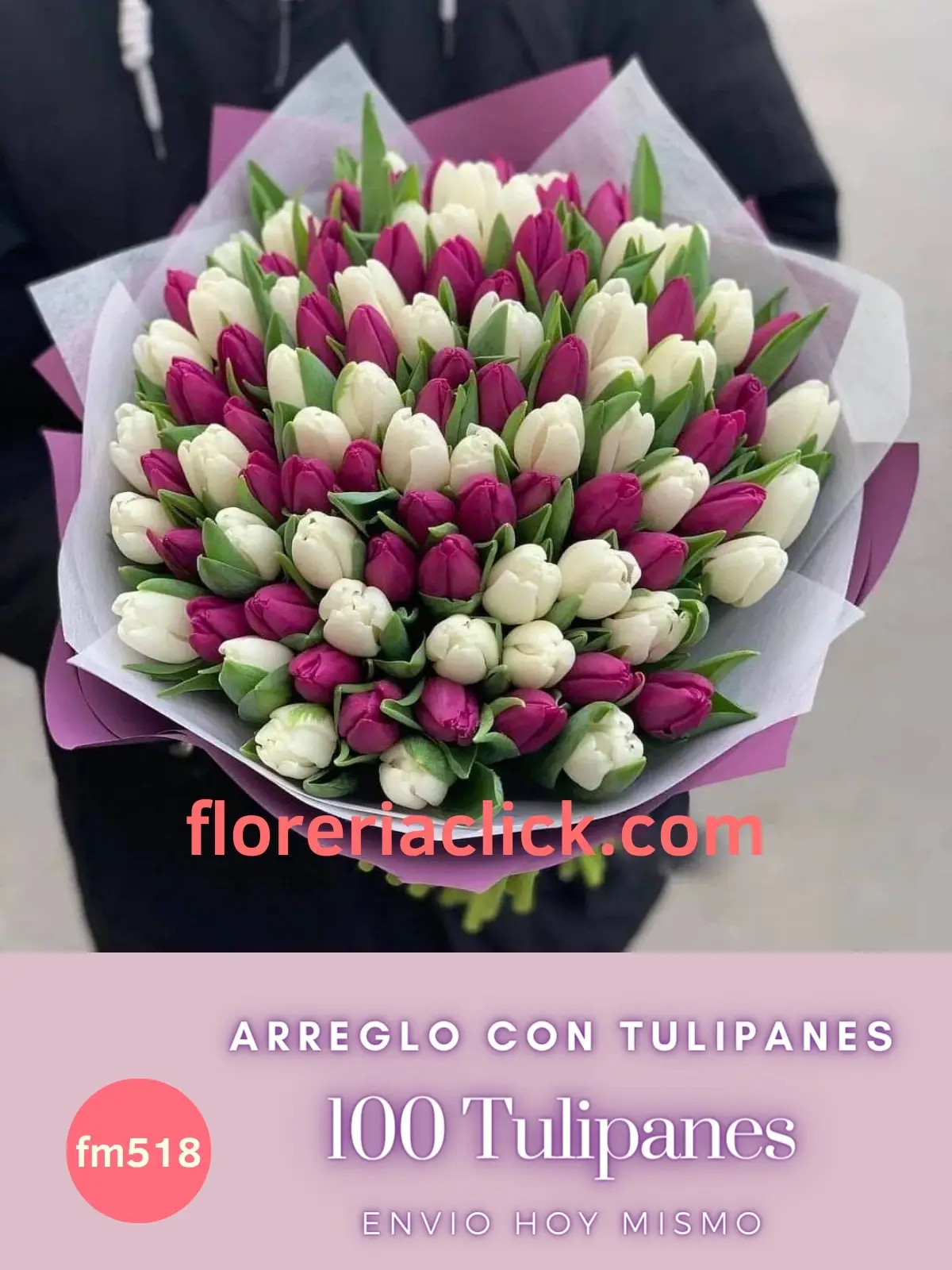 Ramo de tulipanes blanco lila – Regalo perfecto para cualquier ocasión