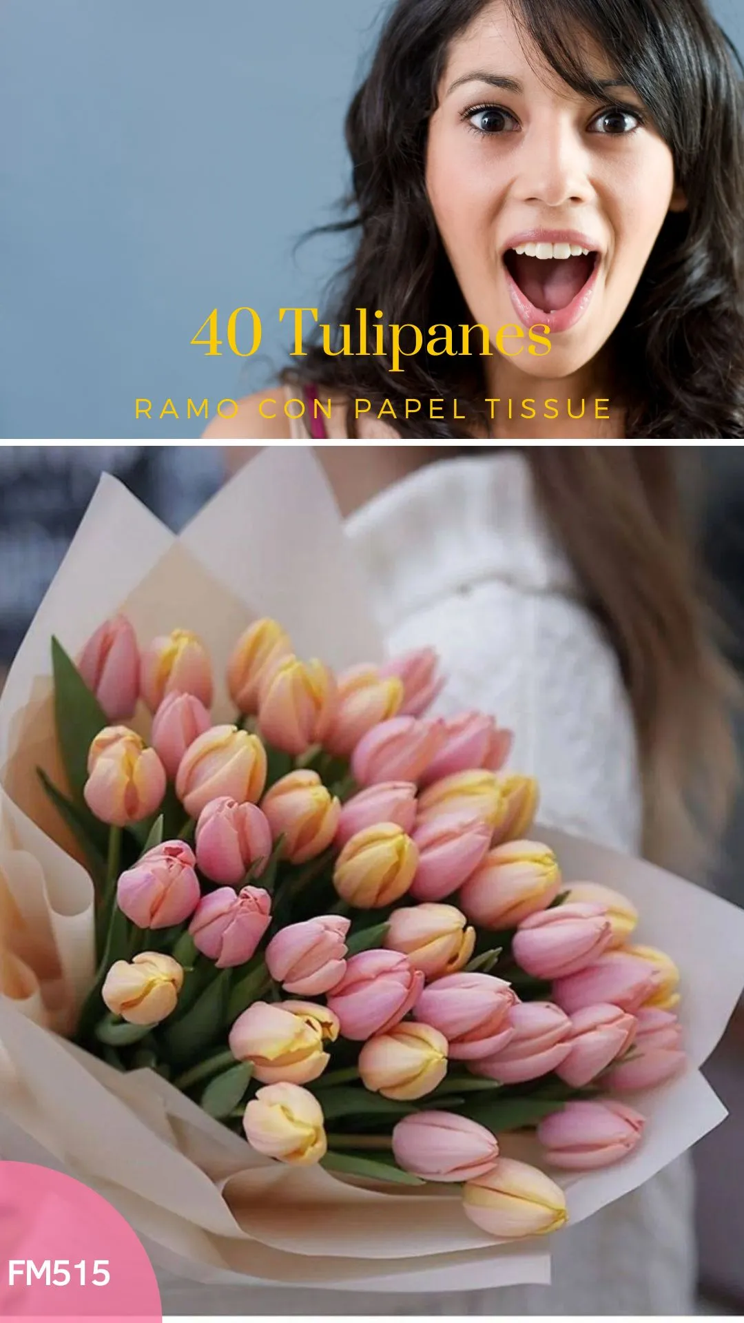 Ramo con 40 tulipanes odesa