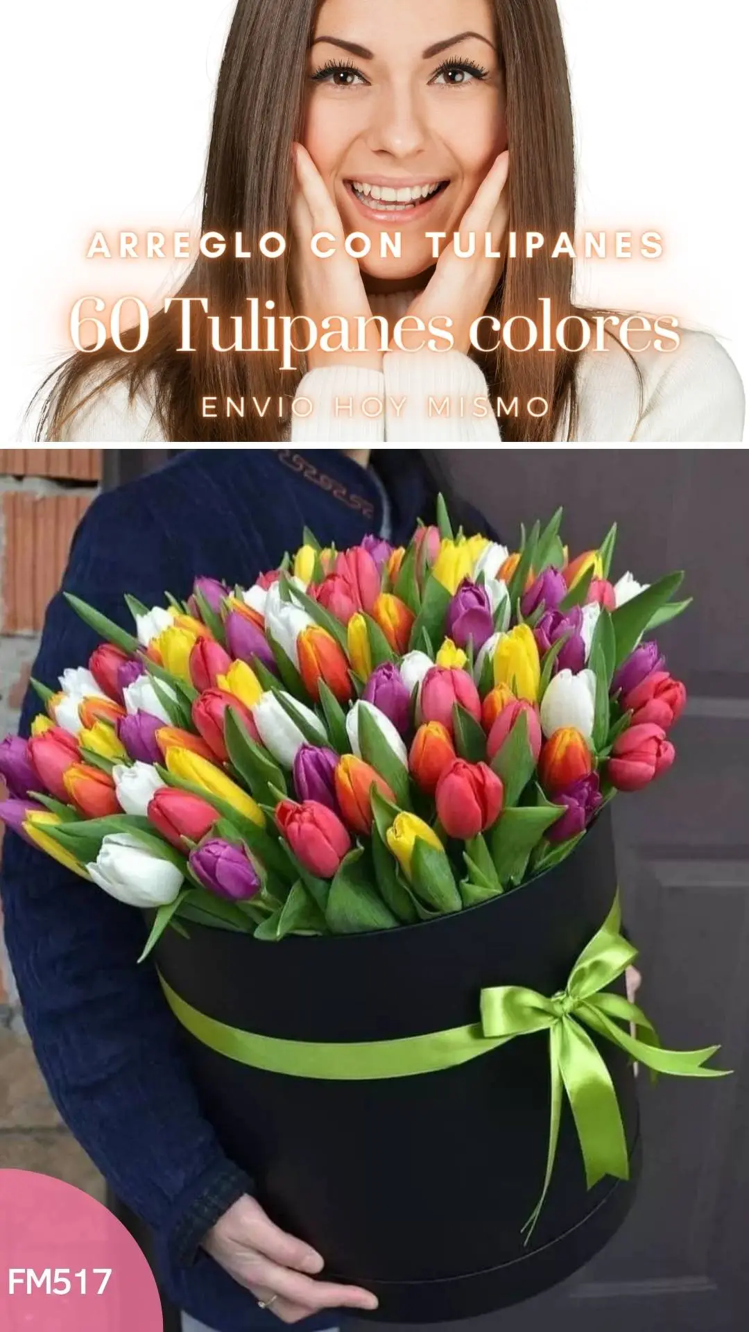 Caja con 60 tulipanes mi regalo