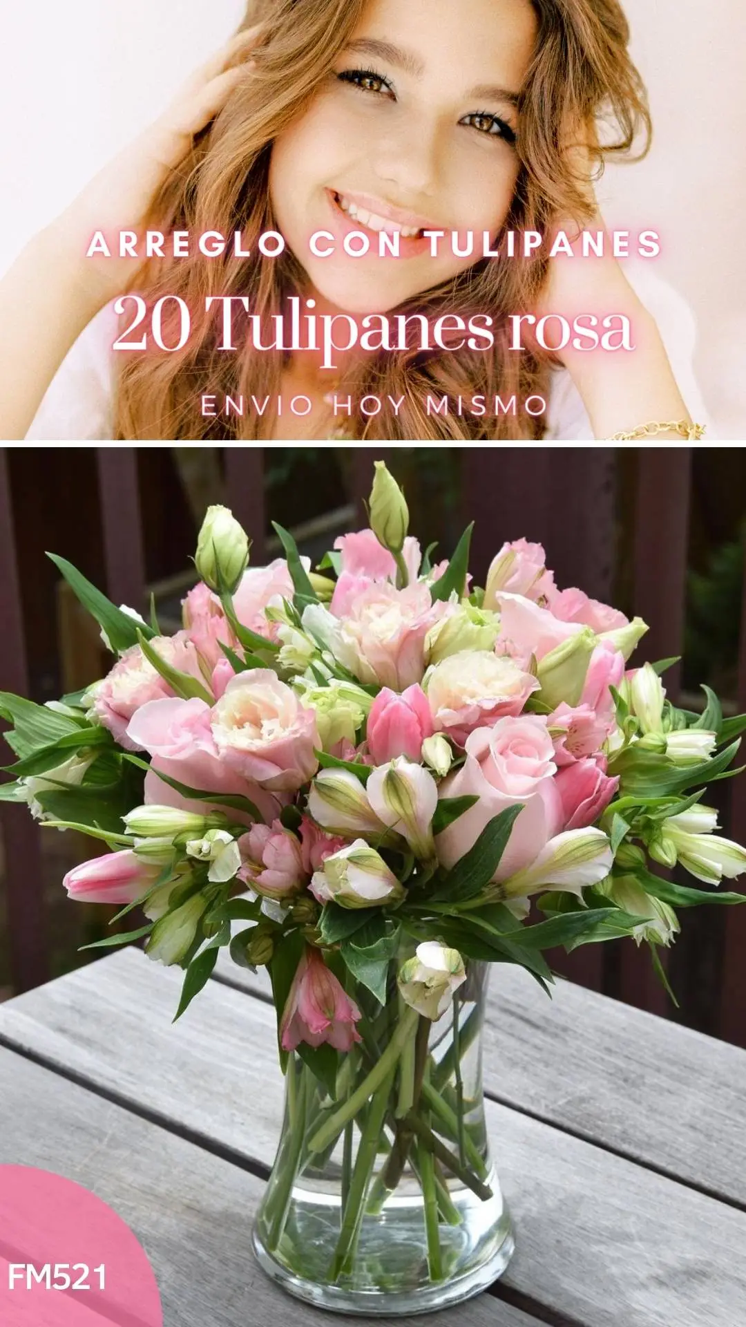 Arreglo Floral Tulipanes con Rosas