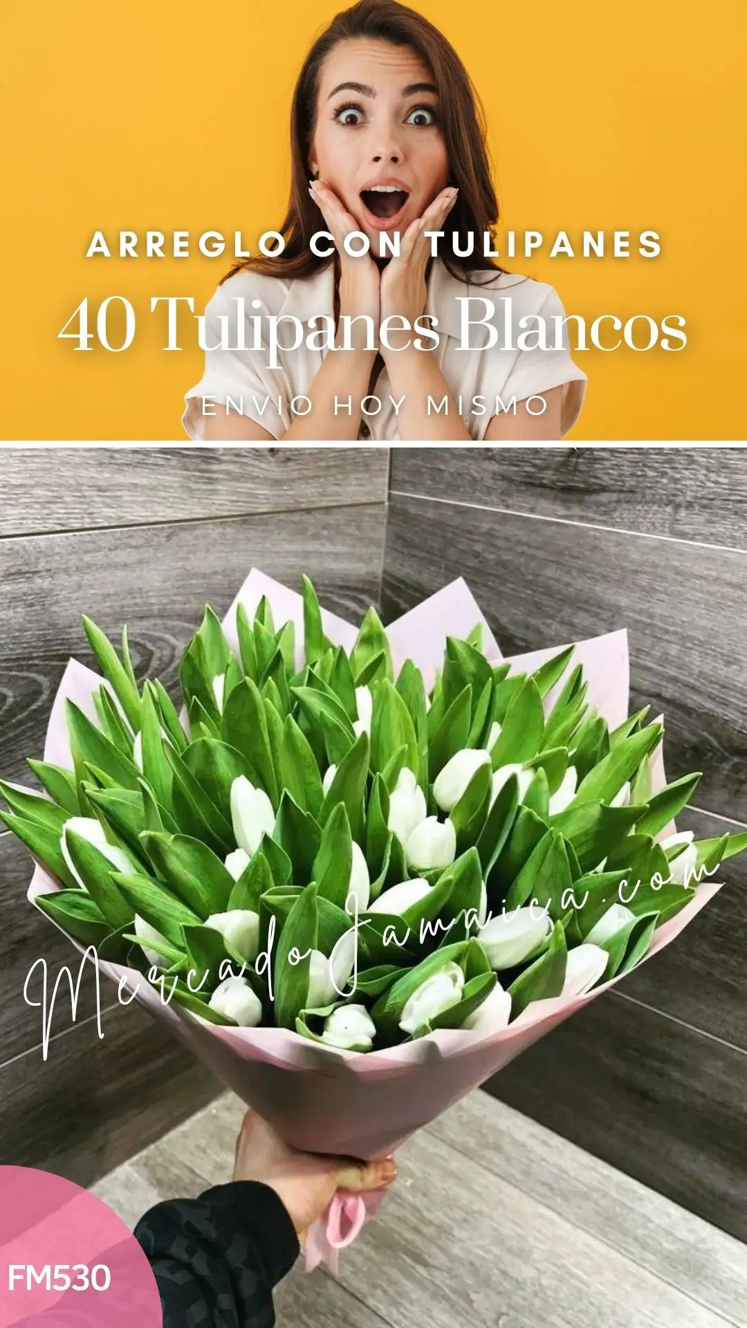 Ramo con 40 tulipanes venezia