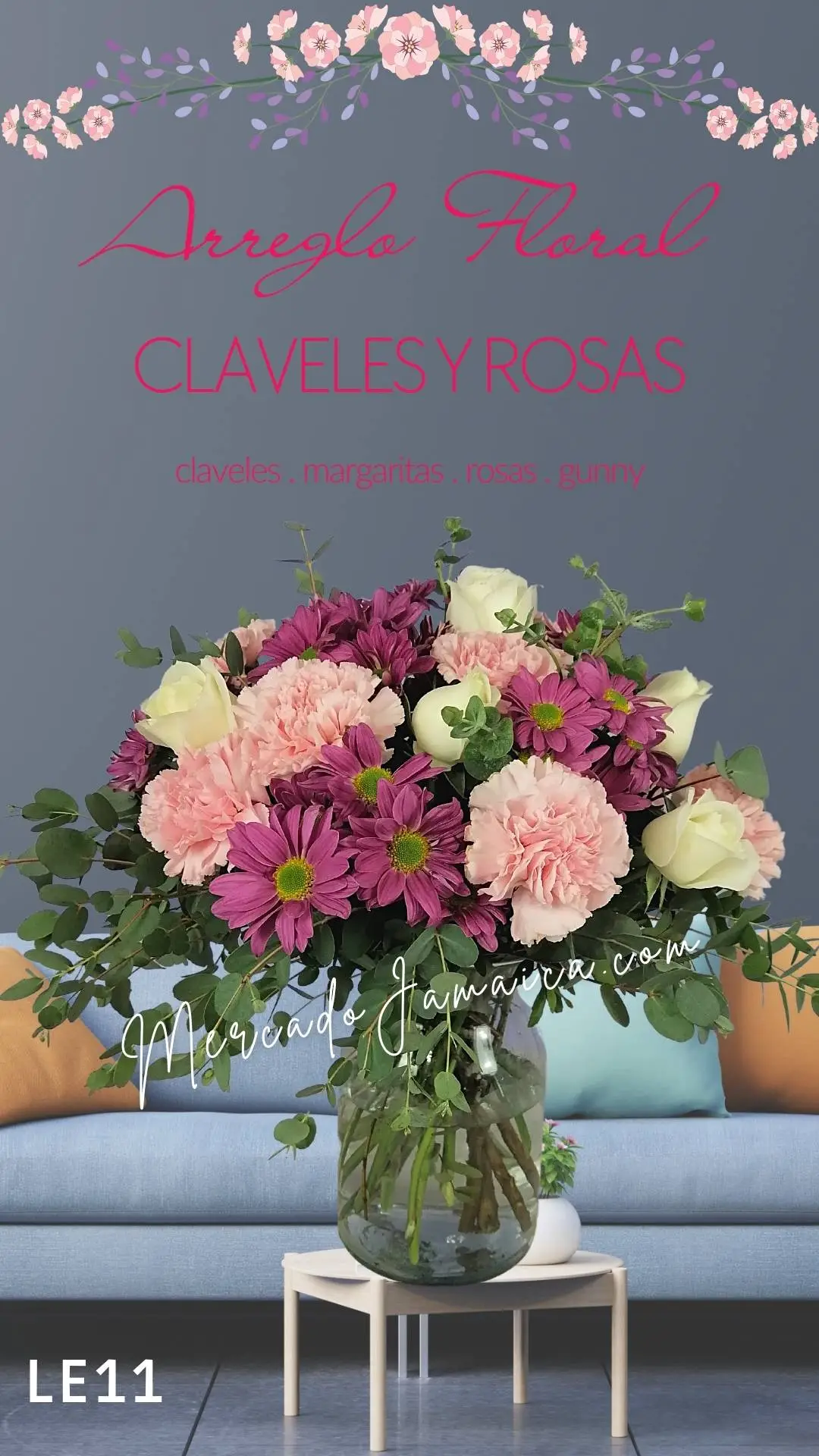 Cosmos con Bellas Flores Arreglo Floral