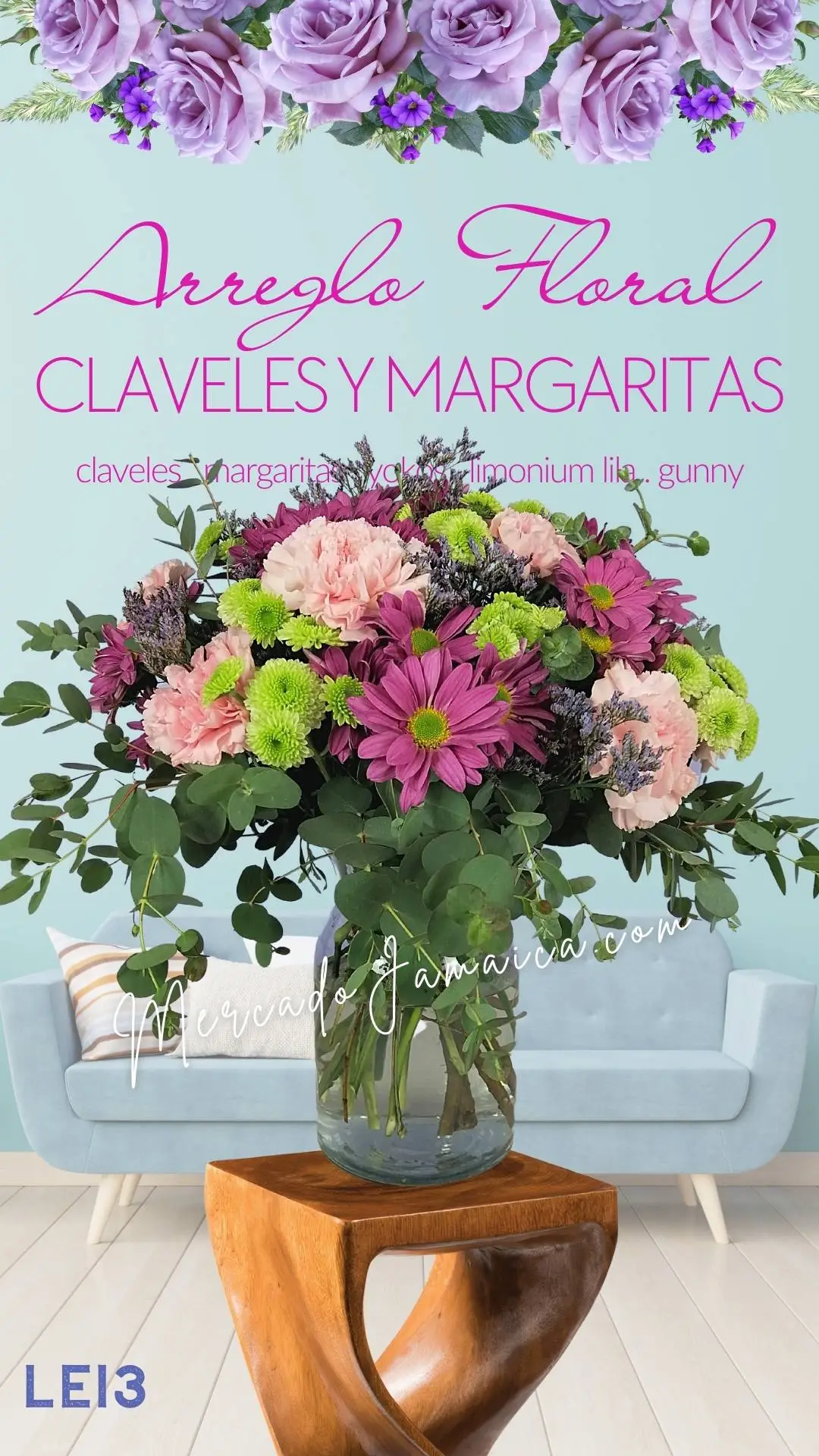 Claveles y Margaritas Encanto Floral
