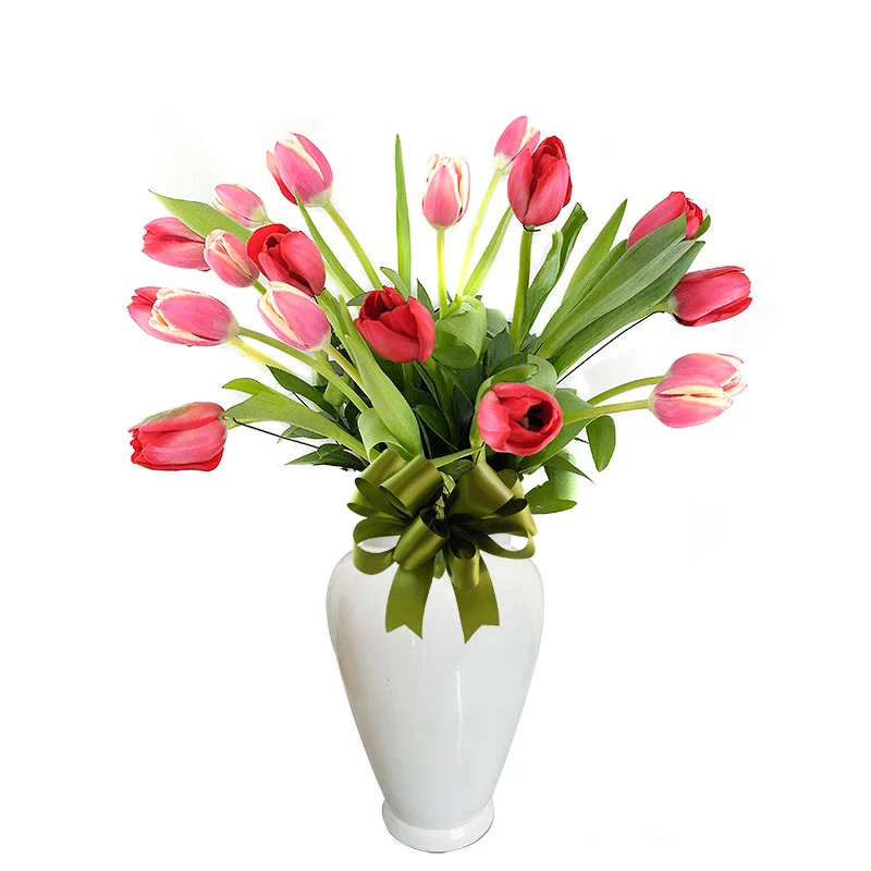 Arreglo con Tulipanes Rojos | Rosas