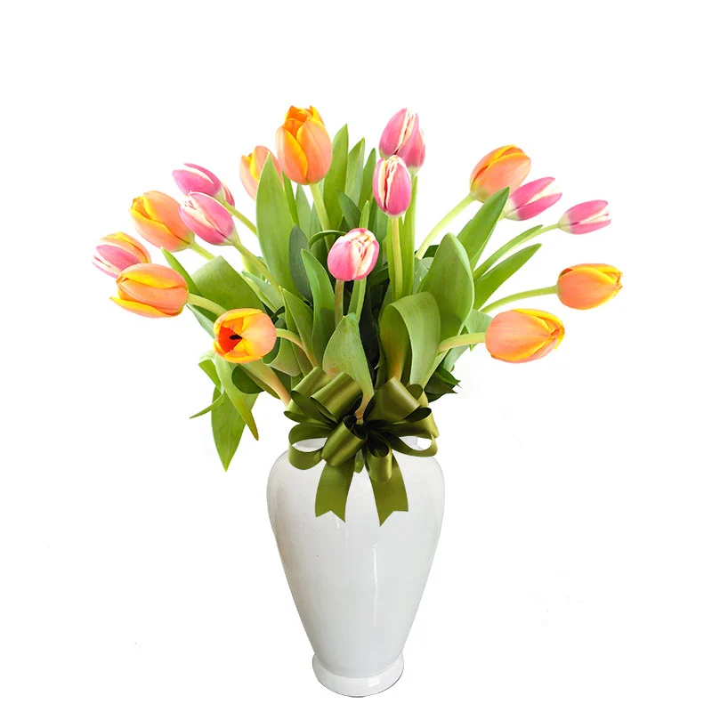 Arreglo con Tulipanes Naranja | Rosas