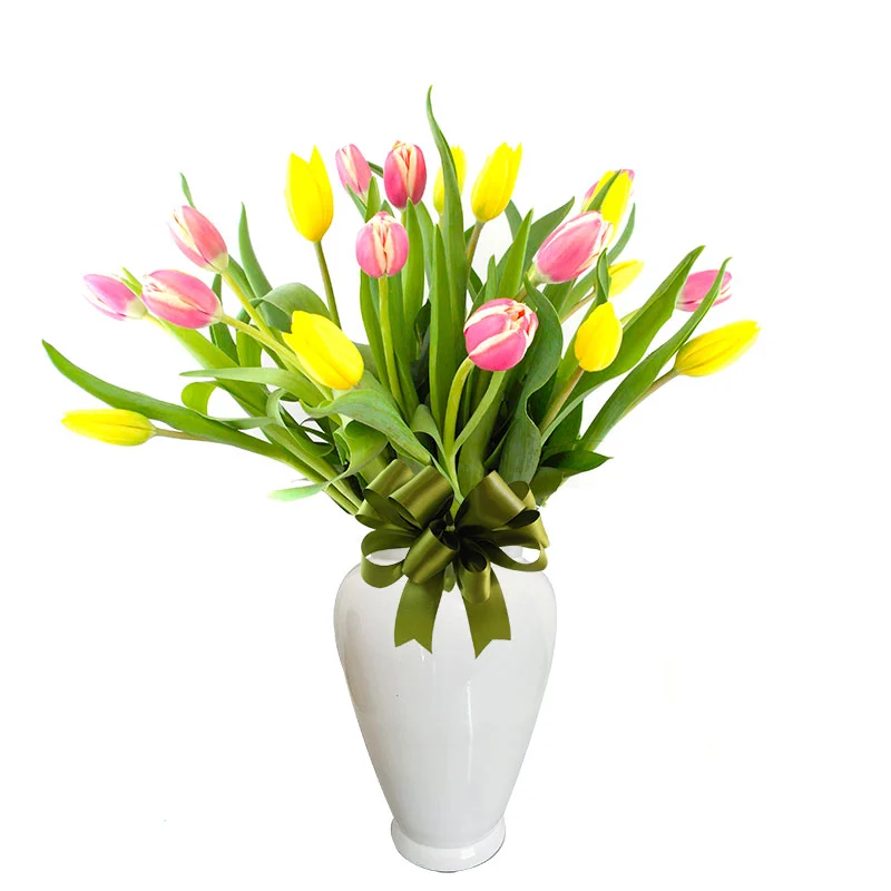 Arreglo con Tulipanes Amarillos | Rosas
