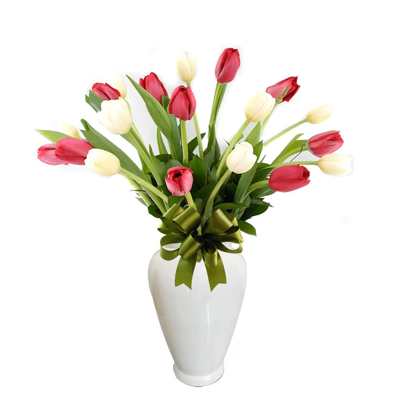 Arreglo con Tulipanes Rojos | Blancos