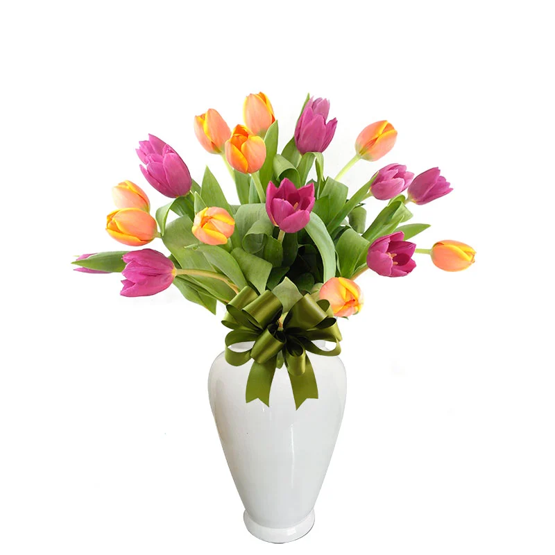 Arreglo con Tulipanes Morados | Naranja