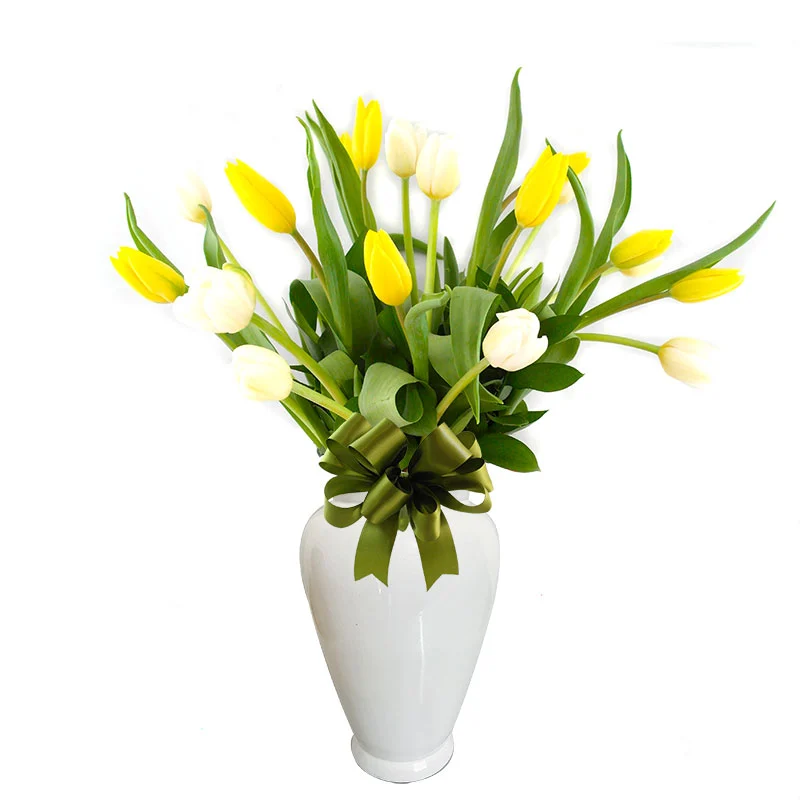 Arreglo con Tulipanes Amarillos | Blancos