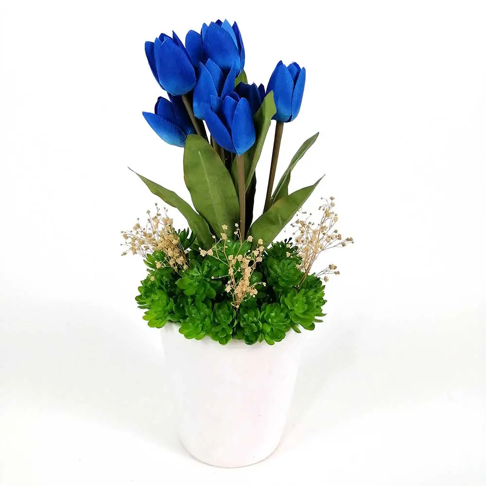 Artificiales con Tulipanes Azules