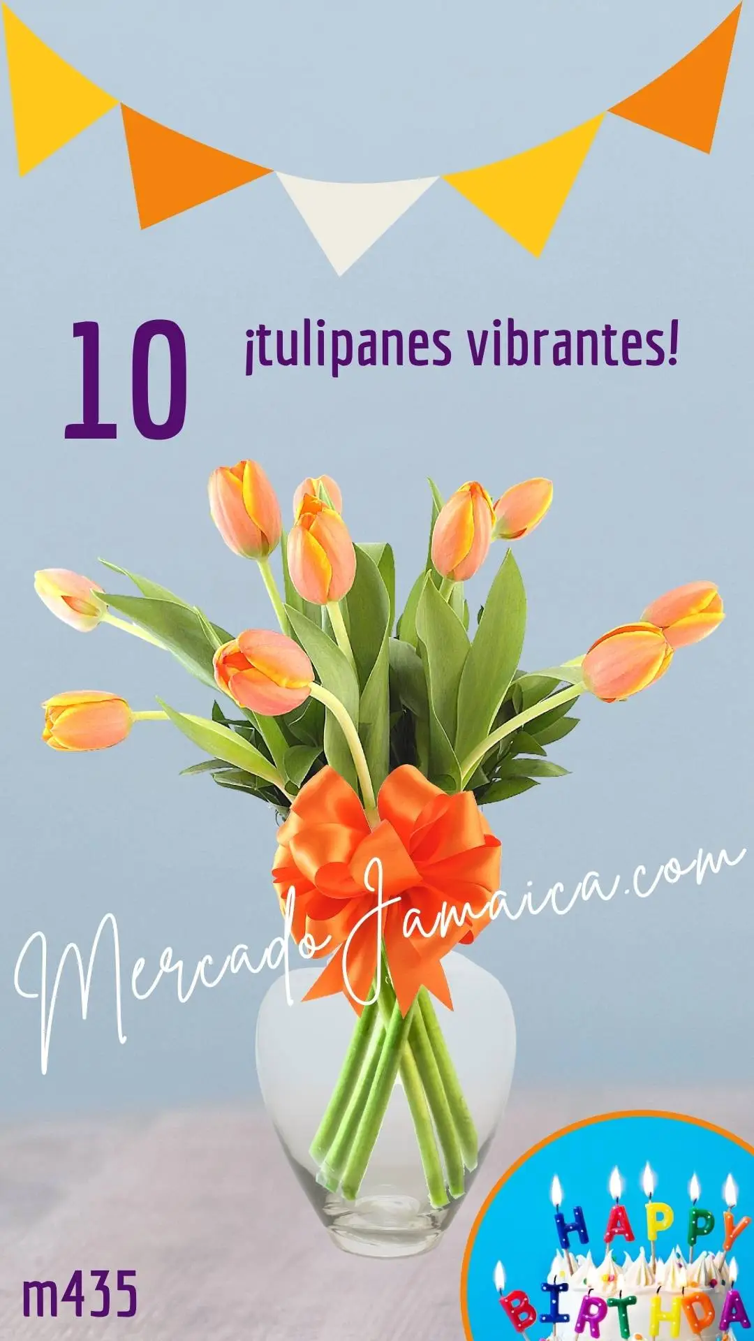 Arreglos de 10 Tulipanes Naranja !