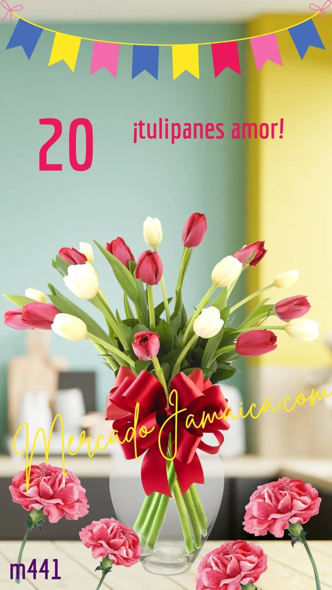 Flores Para Regalo 20 Tulipanes Armonía Love !