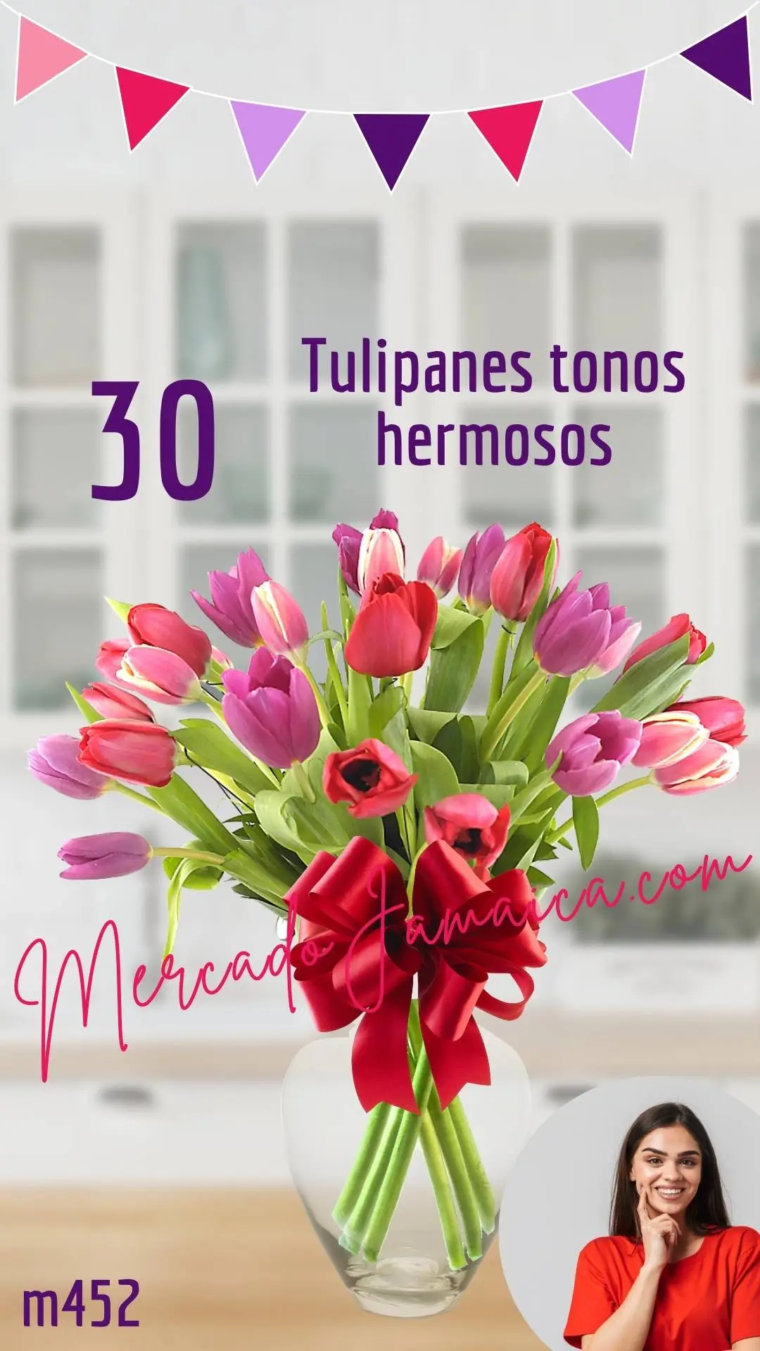 Florerias Online 30 Tulipanes Lo Mejor de Mi Vida !