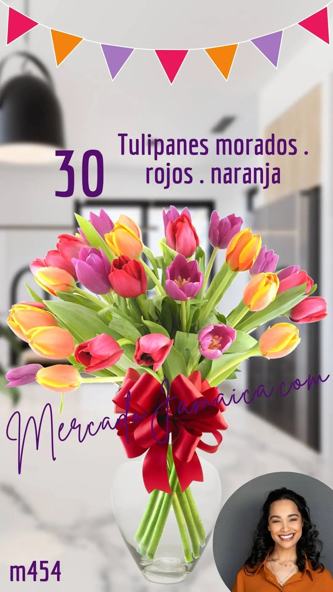 Floreria DF Sur 30 Tulipanes ¡Soy tu fan!