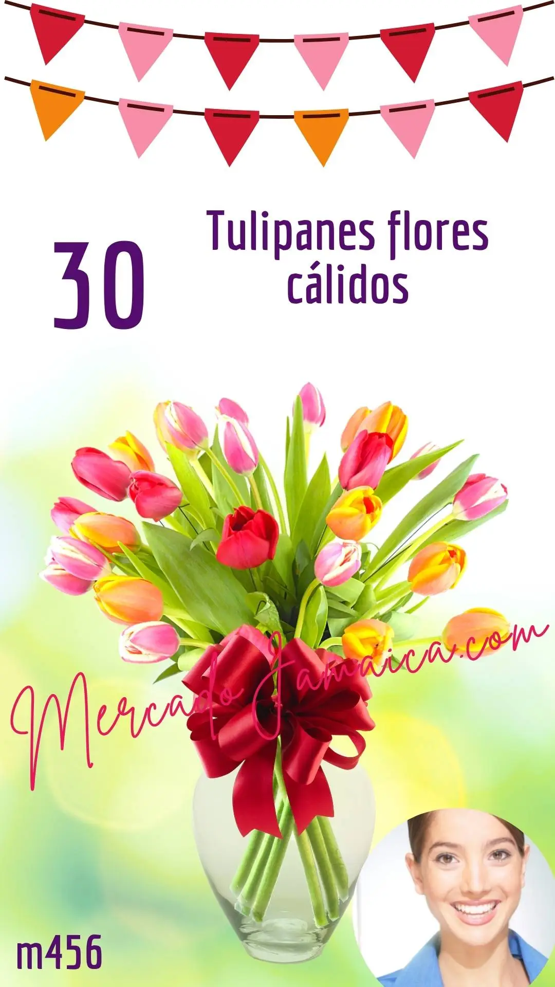 Flores 30 Tulipanes Cumpleaños