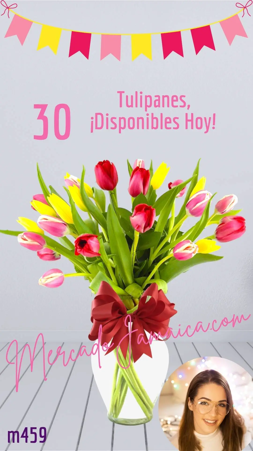 Florerias con 30 Tulipanes