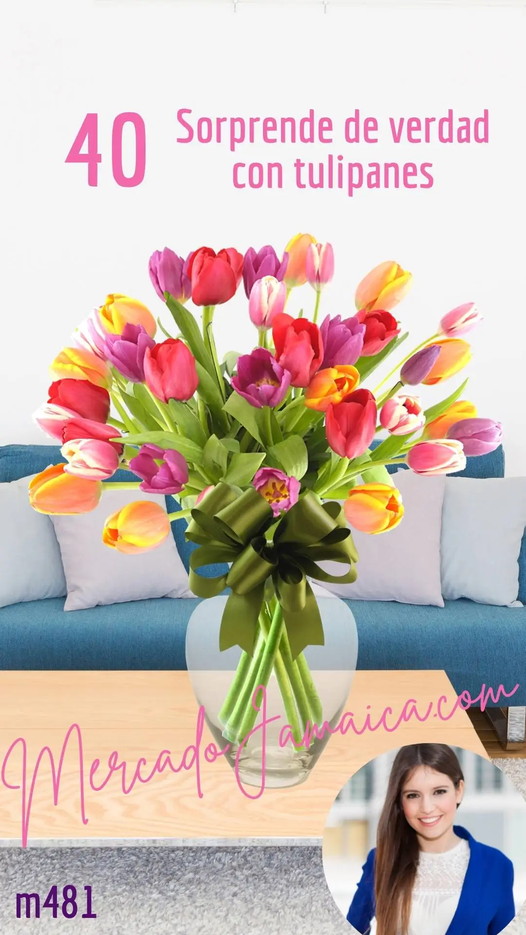 Arreglo de Flores 40 Tulipanes Color Exprés !