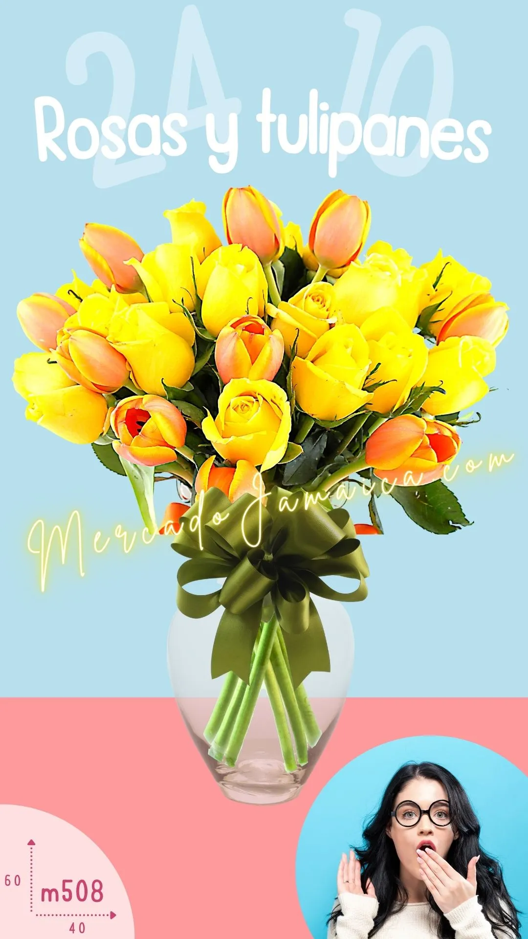 Floreria en cdmx tulipanes y tosas vibrante Ivi