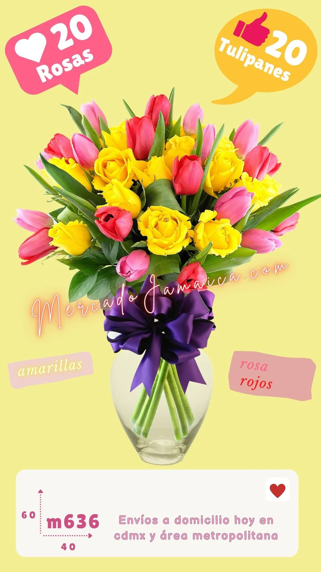 Arreglos Florales DF Tulipanes Rosa Serenata !