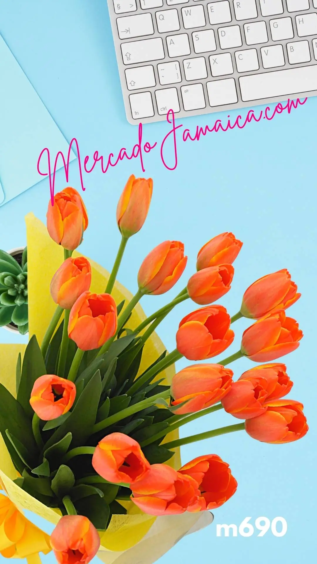 Ramos florales a domicilio tulipanes orange 20 !