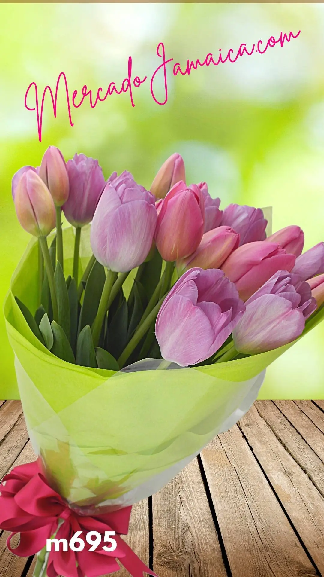 Ramo de flores tulipanes italia rosa !