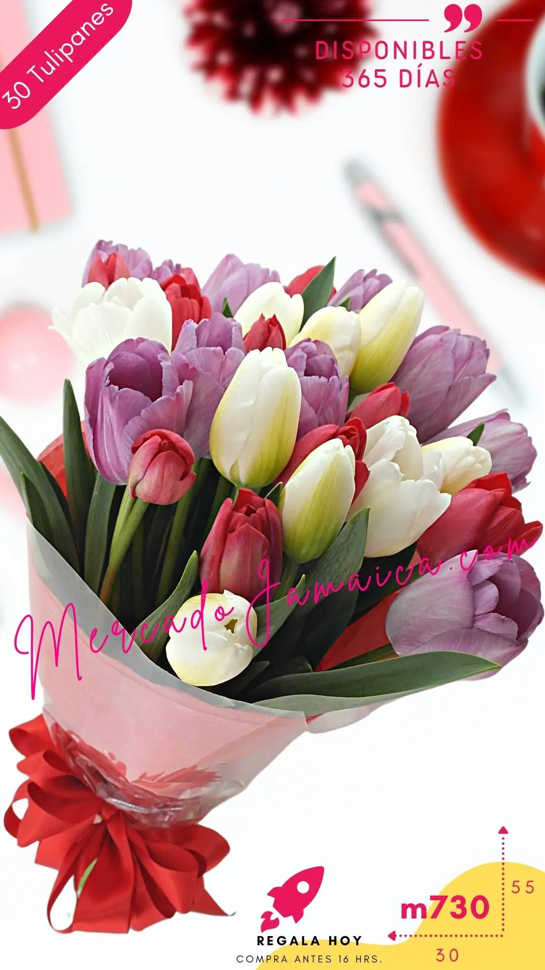 Envio de flores méxico brillante con tulipanes