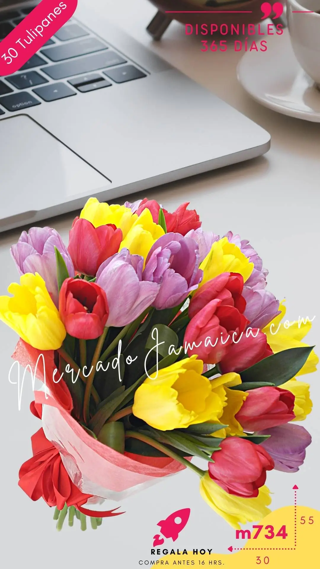 Enviar flores méxico sorpresa para ti con tulipanes