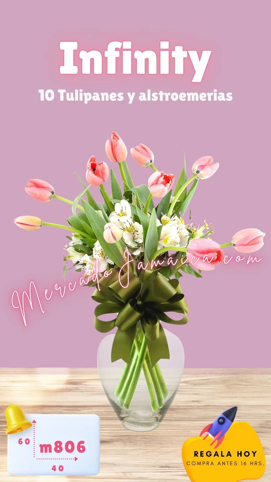 Envia flores tulipanes rosario infinity !