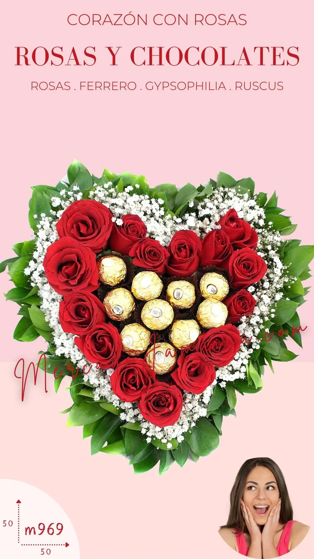 ¡Corazón Rosas y Chocolates!