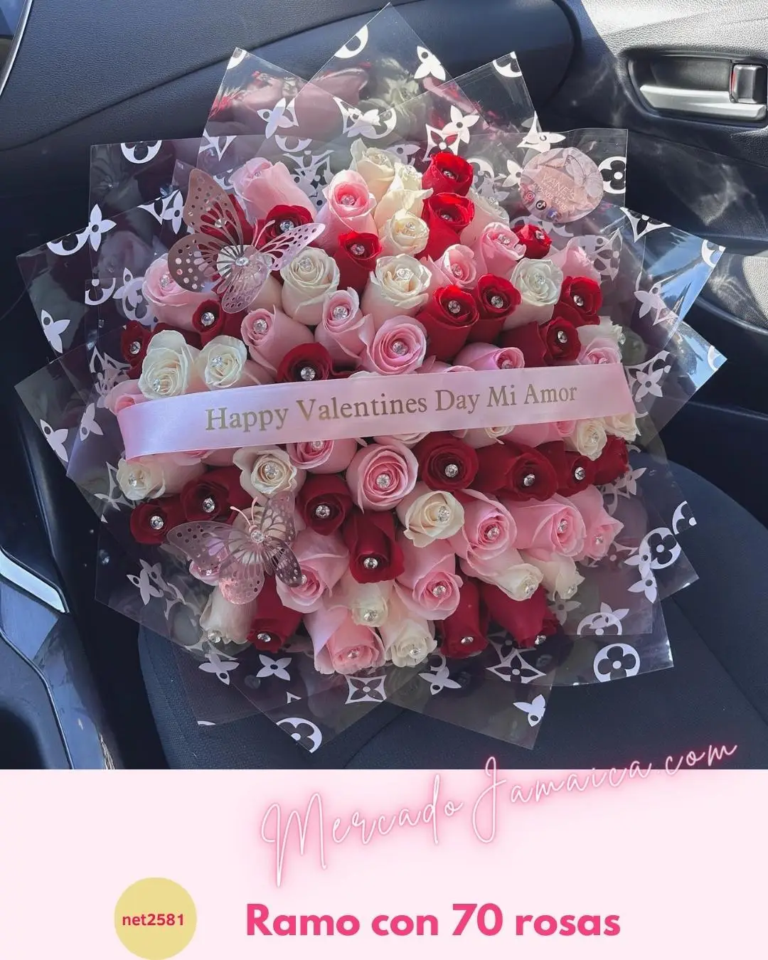 Ramo Buchón de 100 Rosas Rosa: Belleza y Delicadeza en un Solo